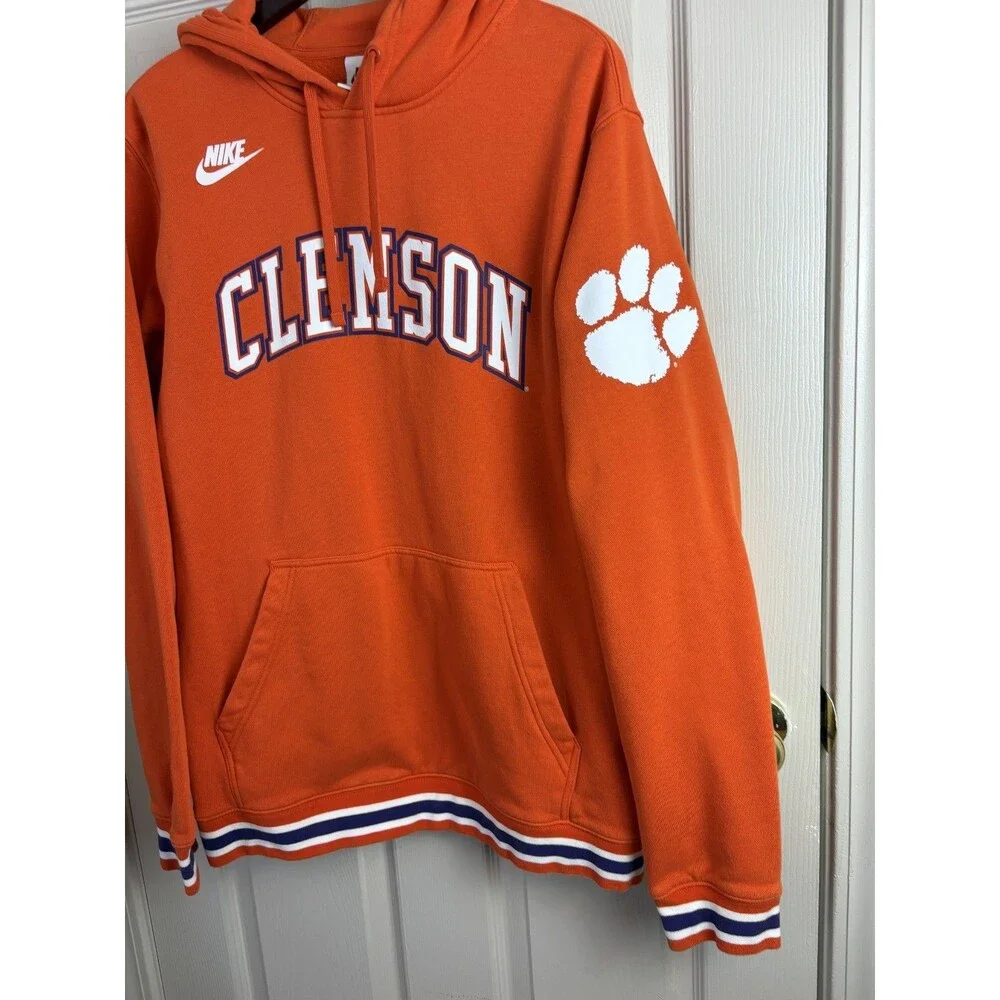 Nike Clemson Hoodie Mens Size XL Orange Purple Tiger Paw College Football